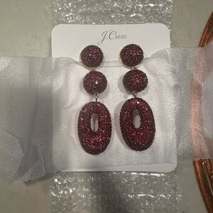 Stunning New With Tags Drizzle Red J. Crew Drop Earrings